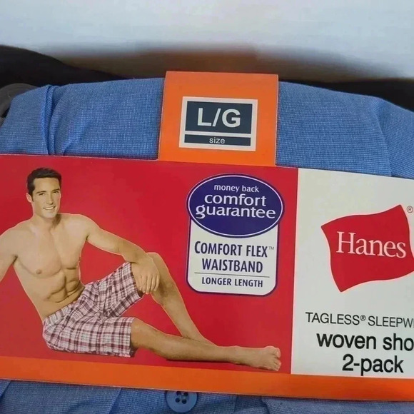 Hanes 2 woven long length shorts L (36/38) - Picture 2 of 7